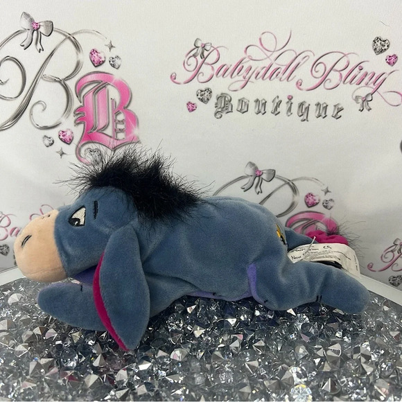 Disney EYORE plushie  Winnie the Pooh stuffed toy mini cute donkey bow on tail🎀 - Picture 1 of 8